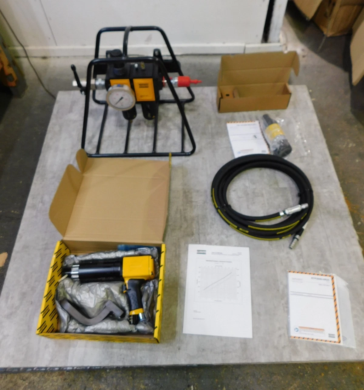 Atlas Copco #RTP2600-HR25, Pneumatic Pistol Nutrunner W/ FRL Stand, 1" Drive - Image 1