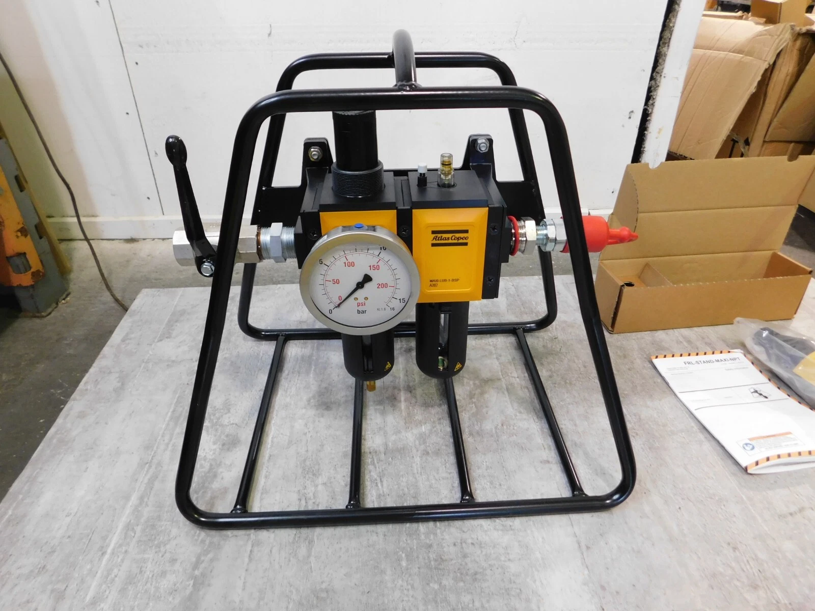Atlas Copco #RTP2600-HR25, Pneumatic Pistol Nutrunner W/ FRL Stand, 1" Drive - Image 7