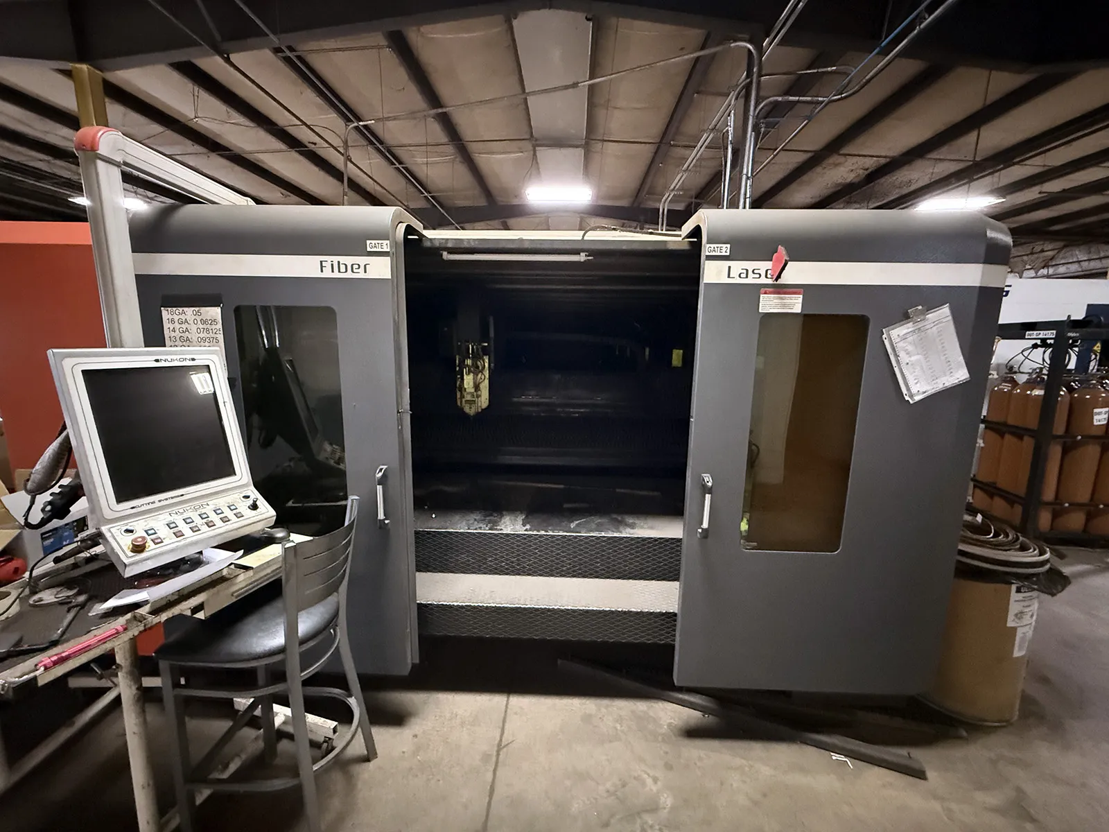 Nukon #12525, CNC fiber laser, 4 kW, 8' x 40' dual shuttle table, 0.787" mild steel capacity, 2016 - Image 2
