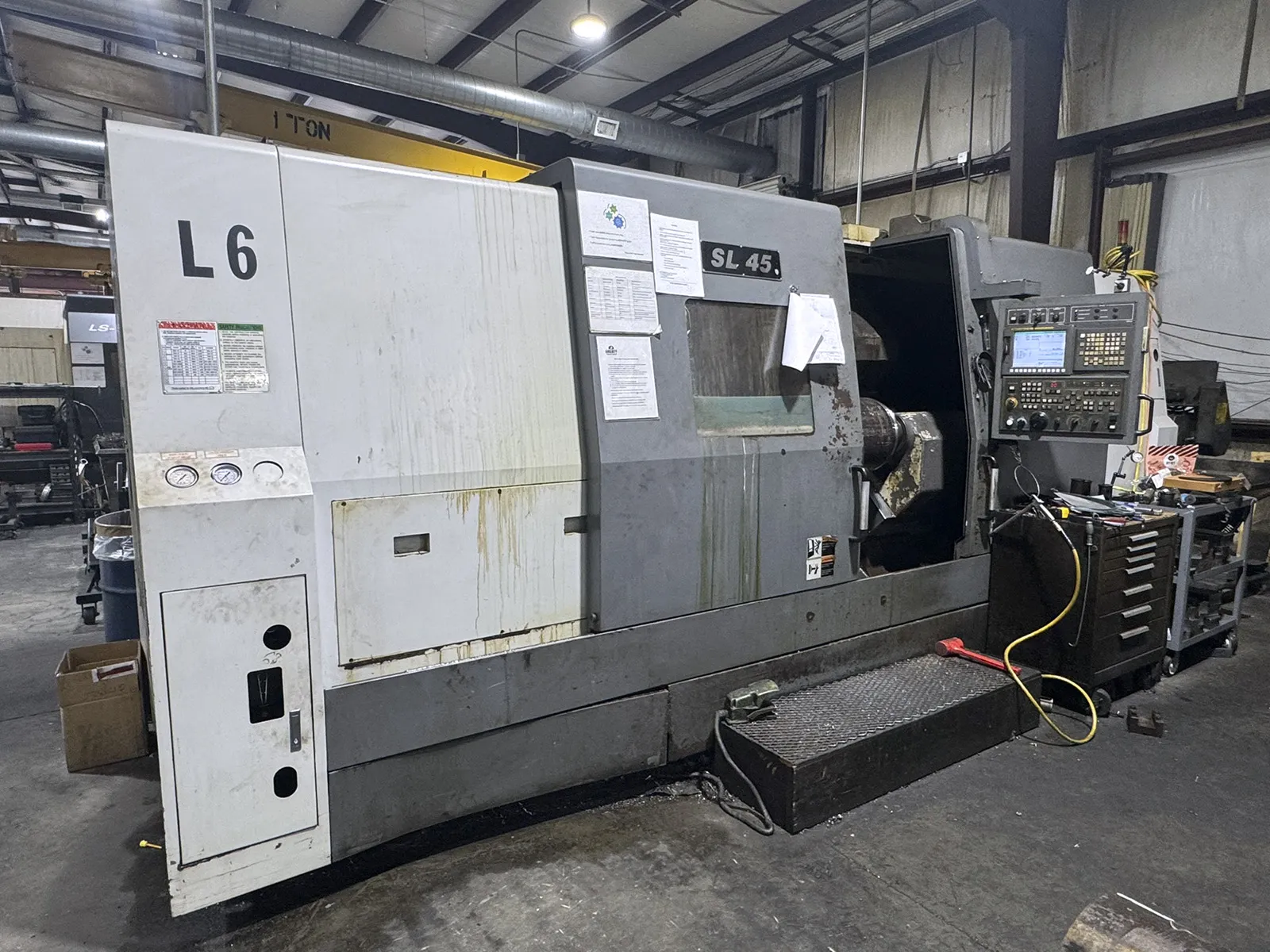 Samsung #SL45/2200BB, CNC lathe, 30.5" swing, 86" centers, 24" chuck, 7.125" bore, 50 HP, 1200 RPM, 2013 - Image 1