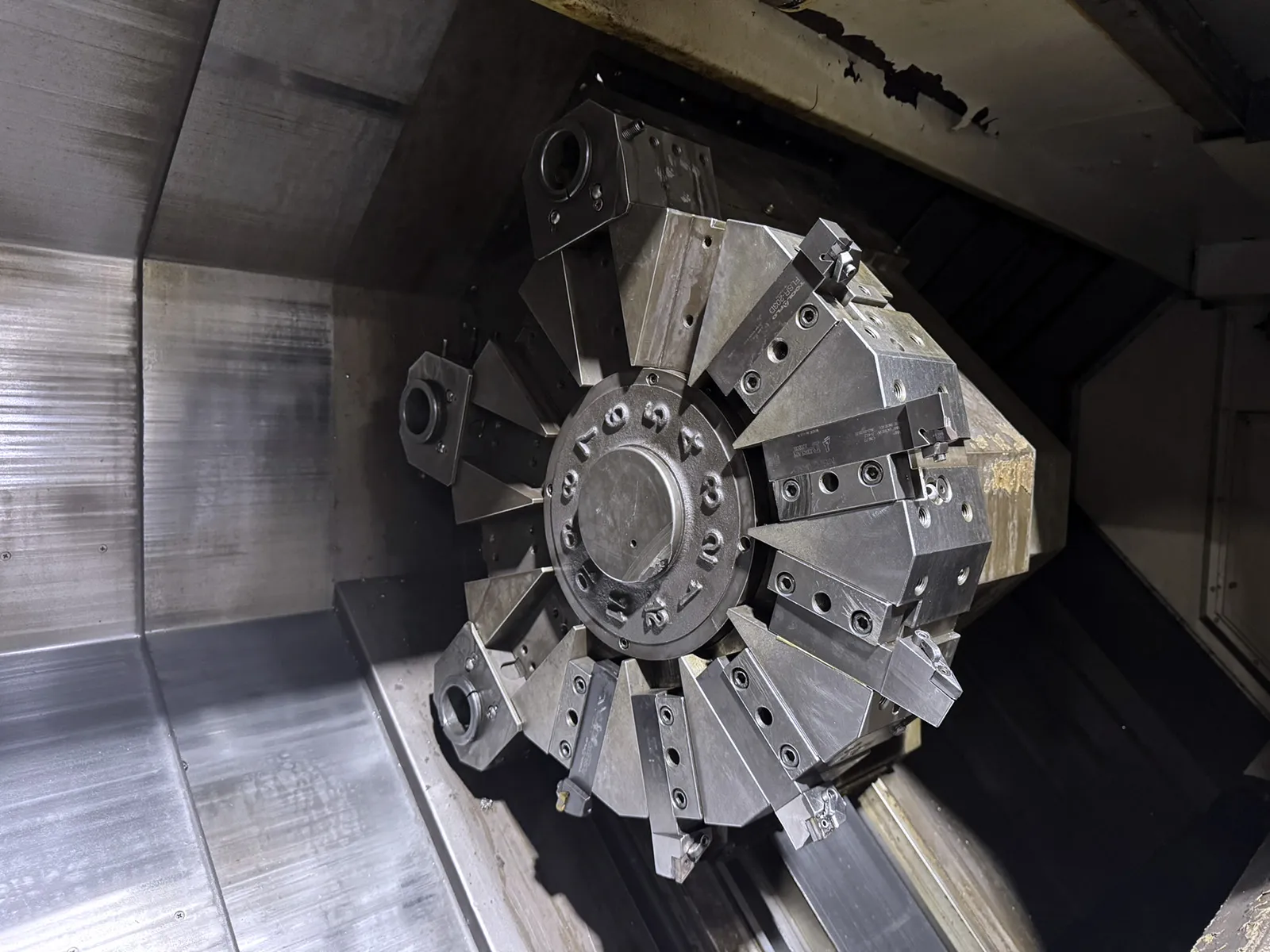 Samsung #SL45/2200BB, CNC lathe, 30.5" swing, 86" centers, 24" chuck, 7.125" bore, 50 HP, 1200 RPM, 2013 - Image 5