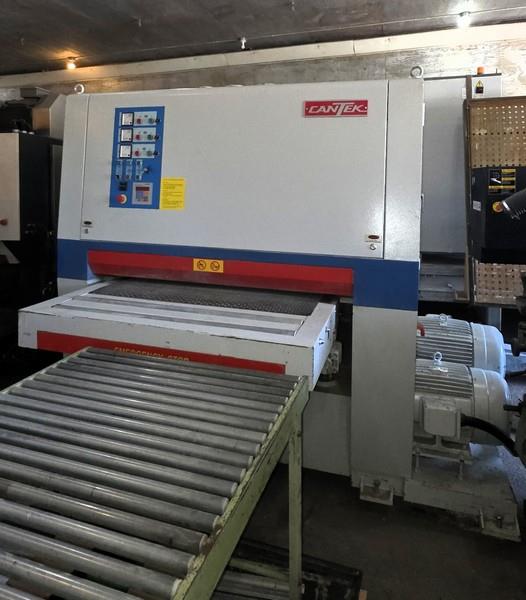 43" Cantek #PR-1100-NDA, 3-Head Planer/Sander, 7" Helical Head 30 HP, 10" Steel Roll 30 HP, Combo Head 25 HP - Image 1