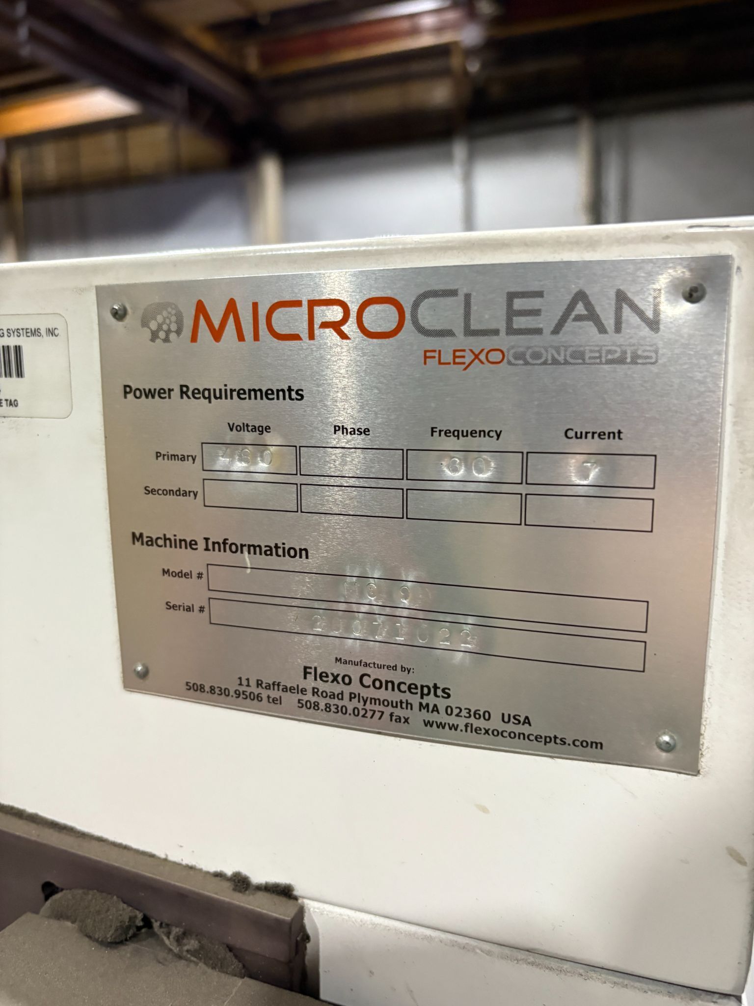Flexo Concepts Micro Clean #MC9, Parts Washer, 480 V., 2018 - Image 9