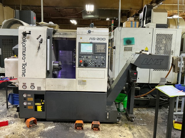 Nakamura Tome #AS-200, CNC lathe, 13.38" turning diameter, 8" chuck, 20 HP, 4500 RPM, 12-station turret - Image 1