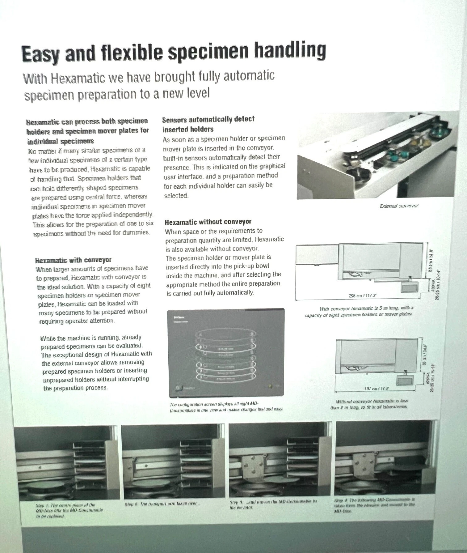 Specimen Preparation Machine, Struers #HEXAMATIC, Automatic Grinding & Polishing, 8-Station Disc Exchange - Image 3