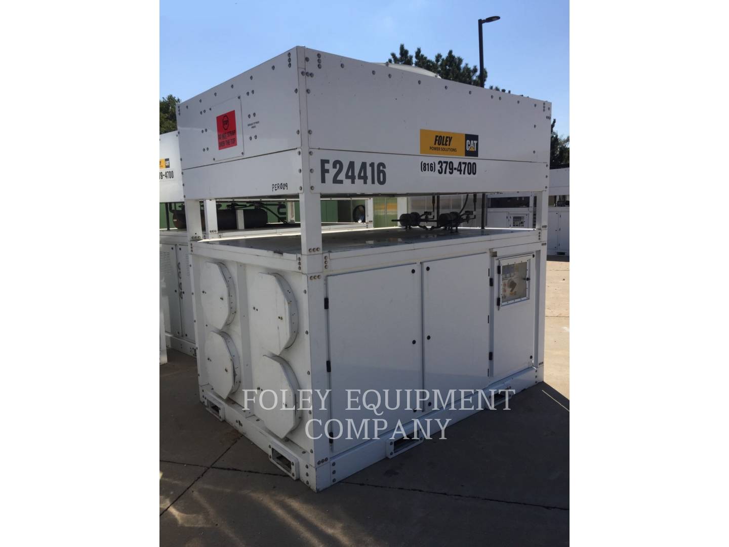 30 Ton, Ohio Cat Manufacturing #AC30T, air cooled chiller, 480 V., 10000 cfm, 2016 - Image 2