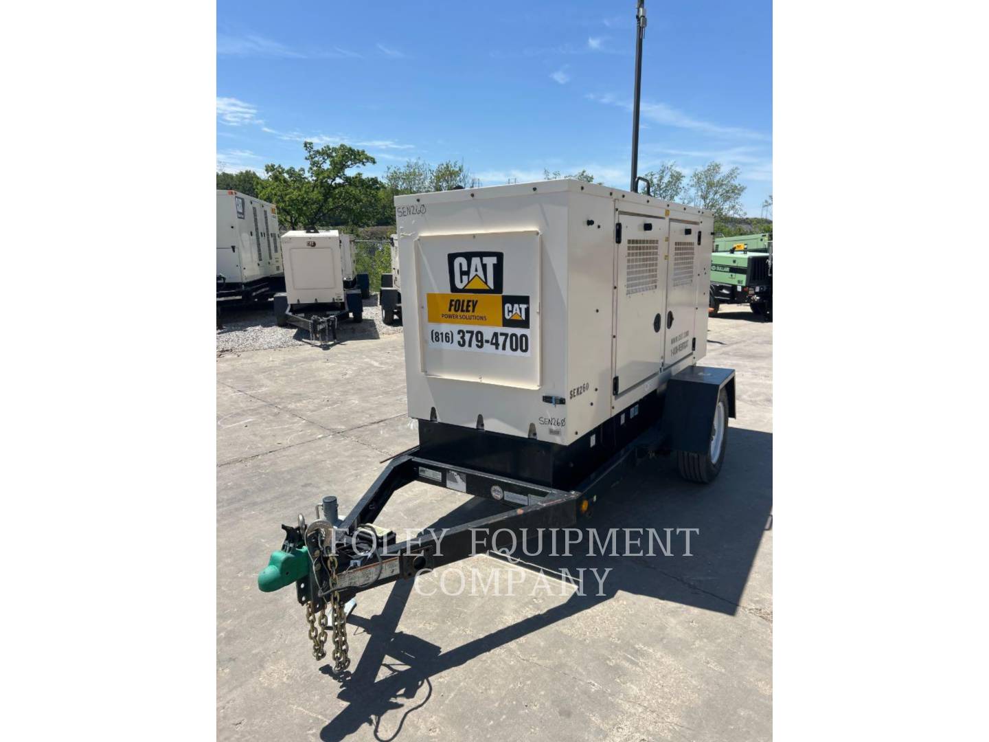 48 KW Caterpillar #XQ60KVA, portable diesel generator, 480 Volts, 3 phase, Tier 4F, trailer mtd, 2020 - Image 5