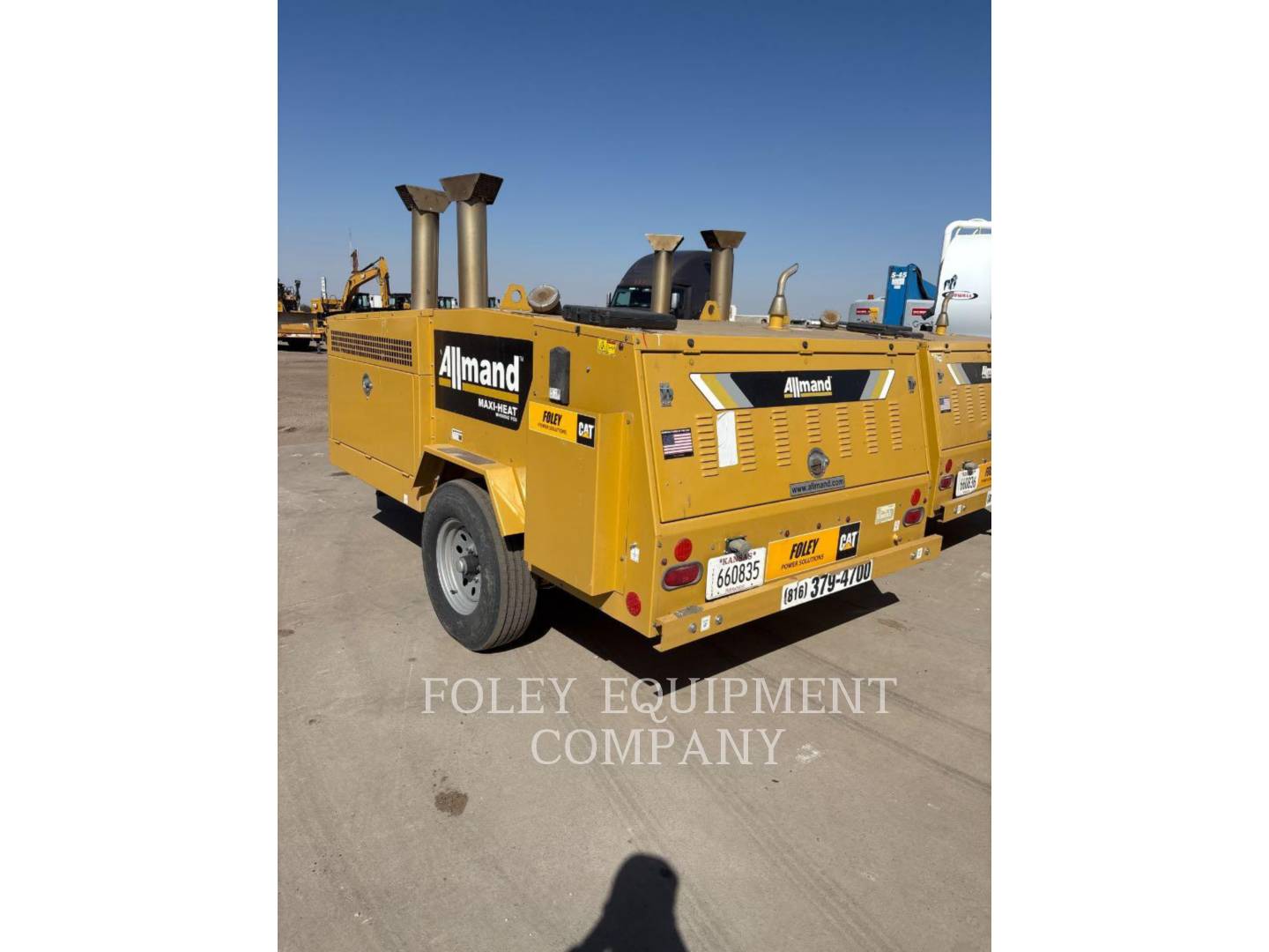 1000000 BTU, 3200 cfm, Allmand #HEATD1MIQ, portable diesel heater, 175 gallon fuel tank, CAT C1.5 engine - Image 1