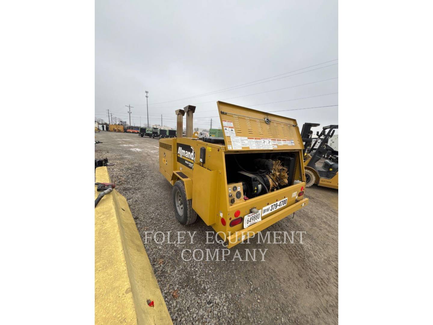 Allmand #HEATD1MIQ, portable diesel heater, CAT C1.5 engine, trailer mounted, 2018 - Image 3