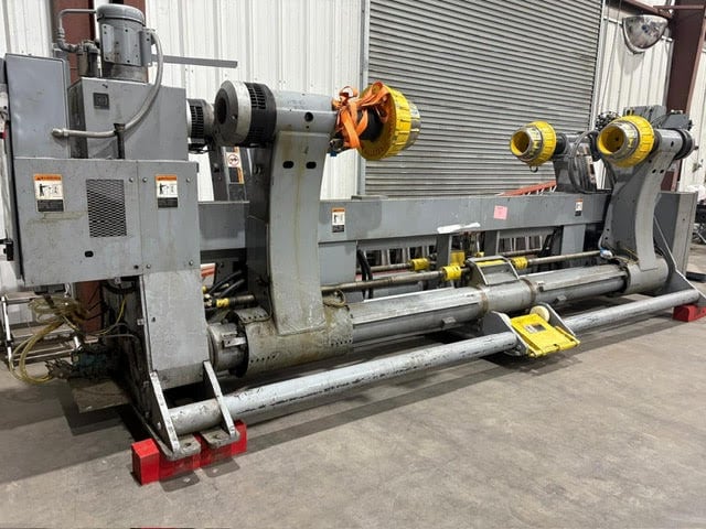 Marquip, dual shaftless floor pickup unwind stand, 72" wide x 72" diameter, 1999 - Image 4