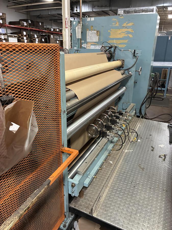 72" Shanks, turret counter roll slitter rewinder, 60" unwind diameter, 6 slitters, razor & shear - Image 4