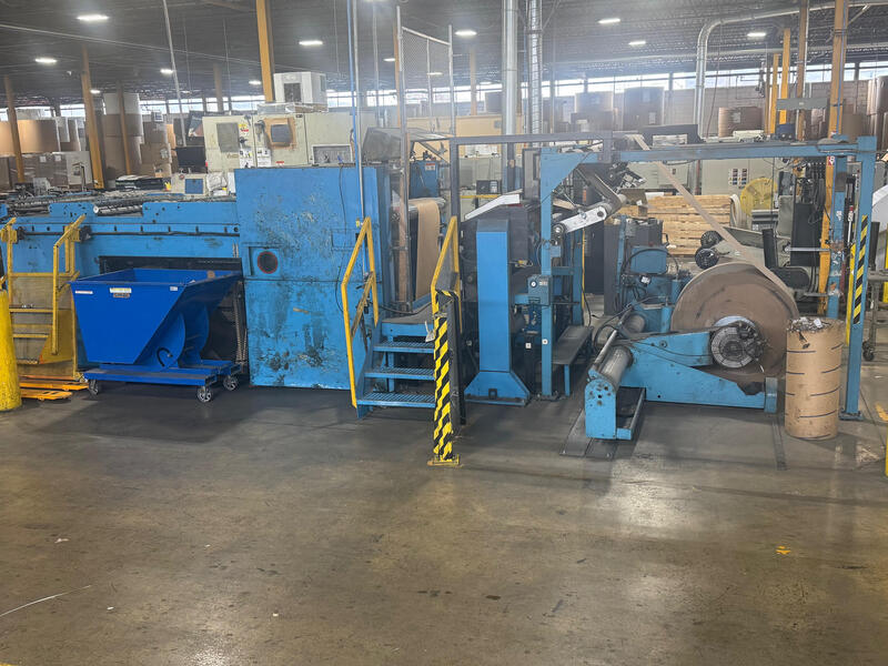55" Pasaban #KD1350, Double Rotary Knife Sheeter, 72" x 72" Martin unwind, 57" max. cut length - Image 1
