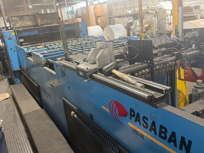 55" Pasaban #KD1350, Double Rotary Knife Sheeter, 72" x 72" Martin unwind, 57" max. cut length - Image 4
