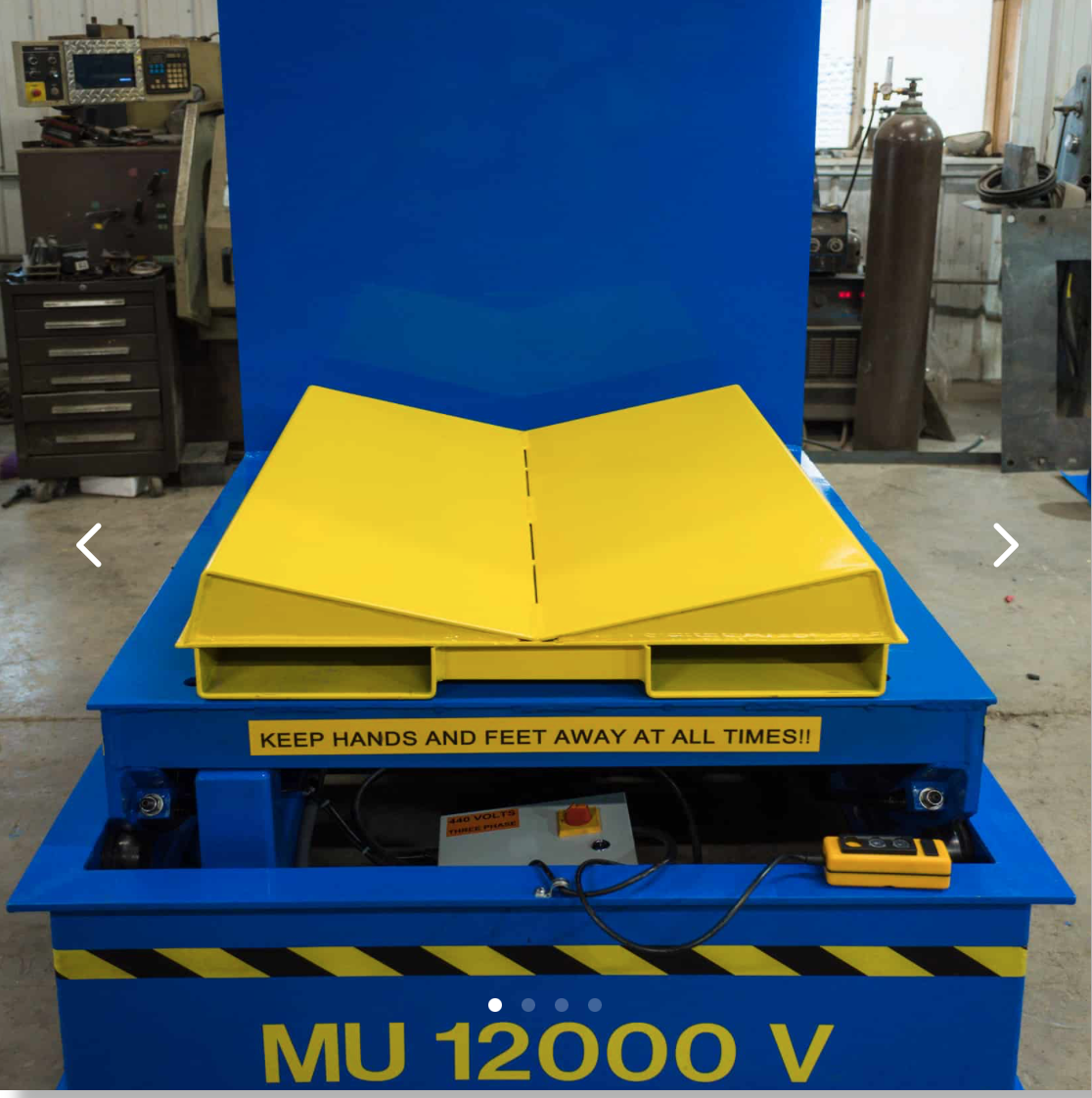 30,000 lb. Coilquip #MU30000V80, mechanical coil upender, 80" outside dimension, 60" x 68" deck, 3 HP - Image 2