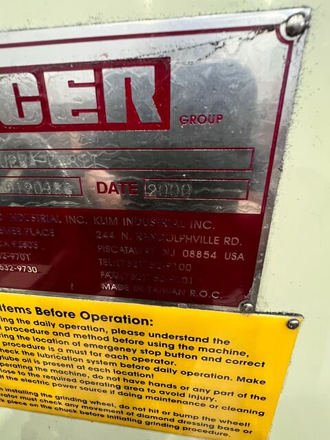 8" x 18" Acer #Supra-818II, surface grinder, 8" wheel, 2000 - Image 3