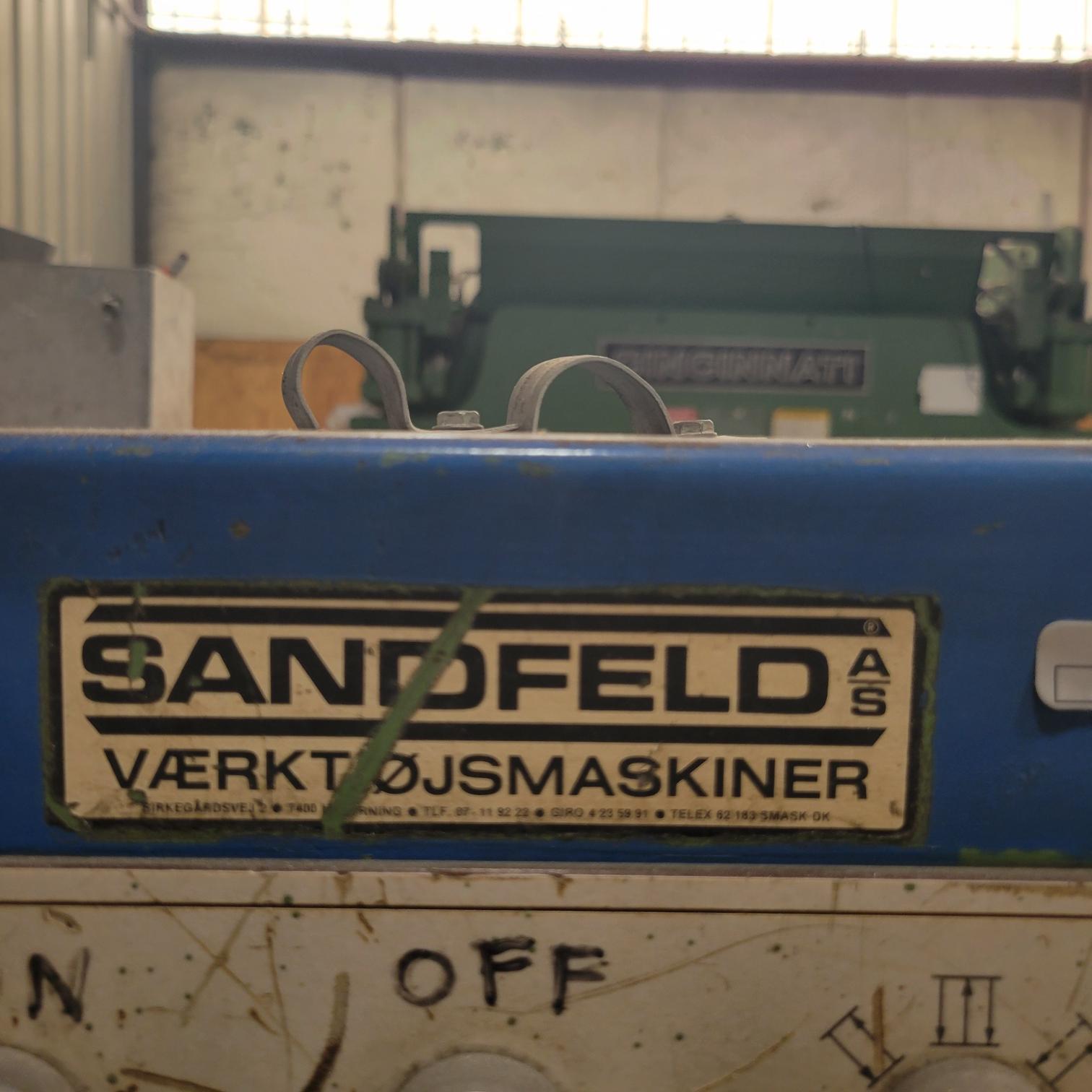 0.157" x 8' Sandfeld Hoan #25/4, Hydraulic Power Squaring Shear, Motorized Back Gauge, 230V, 3 Ph., 1974 - Image 8