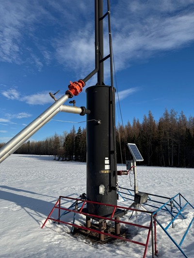 4" x 40' Tornado Self Supported Flare Stack, 4" 150 RF Inlet, Integral 24" x 10' KO, 2006 - Image 2
