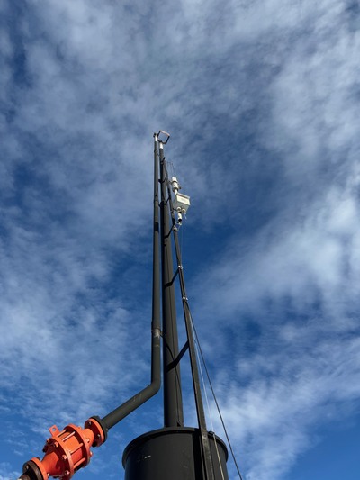 4" x 40' Tornado Self Supported Flare Stack, 4" 150 RF Inlet, Integral 24" x 10' KO, 2006 - Image 3