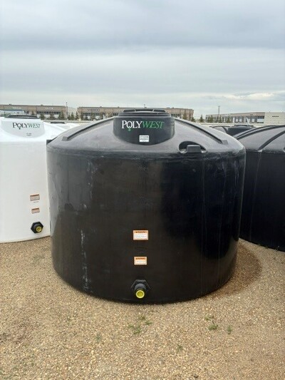 1,500 USG POLYWEST #VT1250, Polyethylene Storage Tank, 87" diameter x 66" H, 3-Year Warranty, 2026 (8 - Image 2