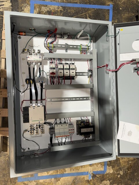 125 HP Starter Panel, Schneider LC1F185 Contactor, Start/Stop/E-Stop, 480V/125 HP, 575V/150 HP - Image 10