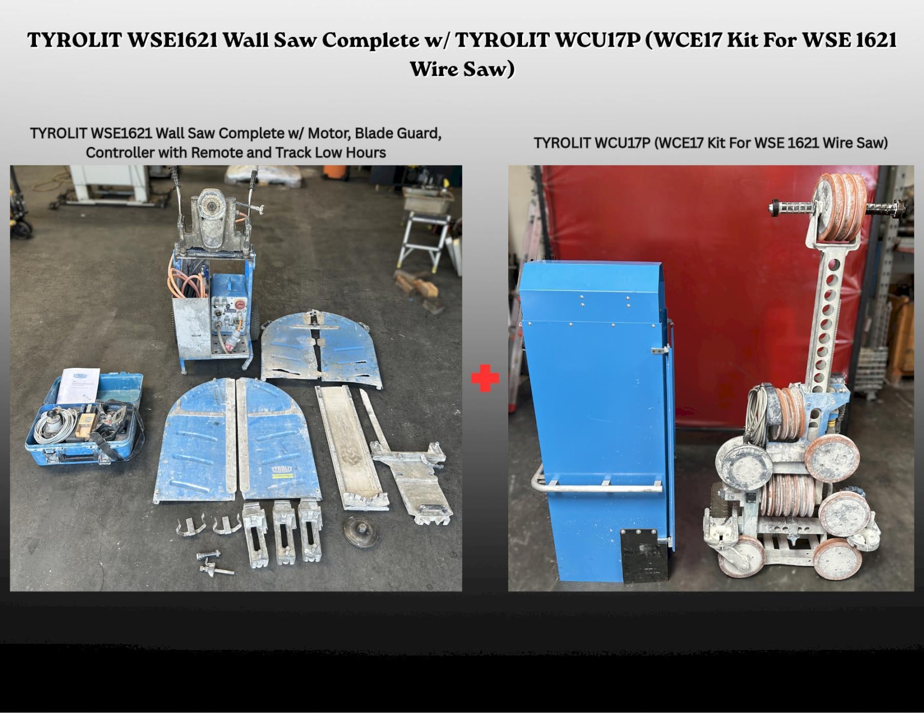 Tyrolit #WSE1621, Wall Saw, w/ Motor, Blade Guard, Controller w/ Remote & Track, 20 kW, 400-480 V., 50/60 - Image 1