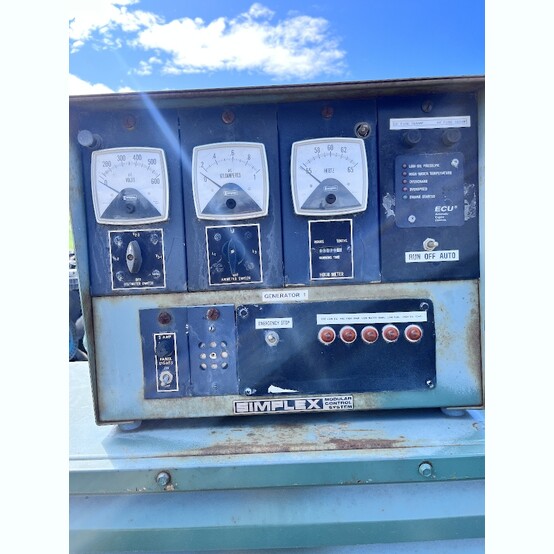 565 KW Detroit Diesel #16V71TT, diesel generator set, stationary, open skid, Simplex controls, 3,512 hours - Image 4