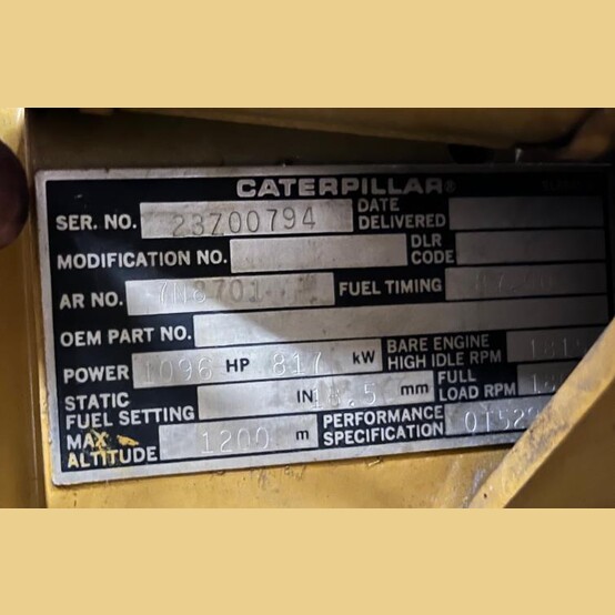 750 KW Caterpillar #3508, diesel generator set, stationary, 111-411 hours, 1984 (3 available) - Image 5