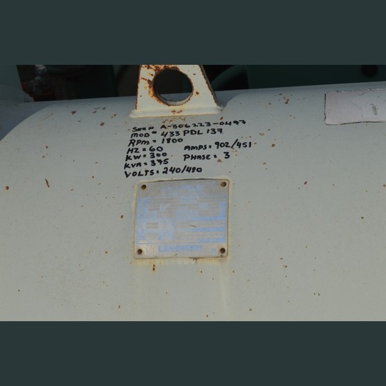 300 KW Marathon Electric #433 PDL 137, Allis-Chalmers generator end, 240/480 Volts, 1800 RPM, 60 Hz, 902/451 - Image 5
