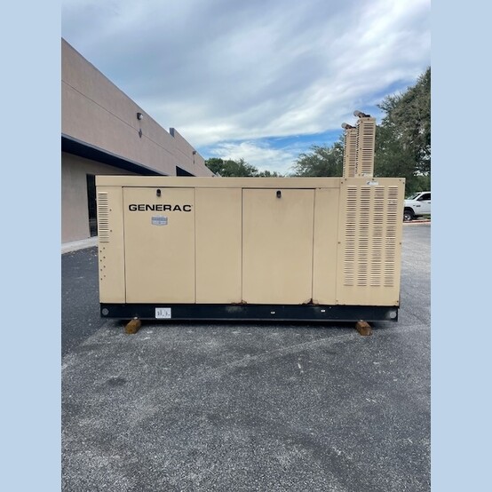 130 KW Generac #QT13068GNSN, natural gas/LP generator set, sound attenuated, auto start, 150A breaker, 330 - Image 1