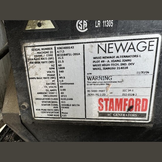 21 KW Mobilight, portable diesel generator, continuous, Perkins 38 KW engine, Stamford Newage gen, 240 Volts - Image 5