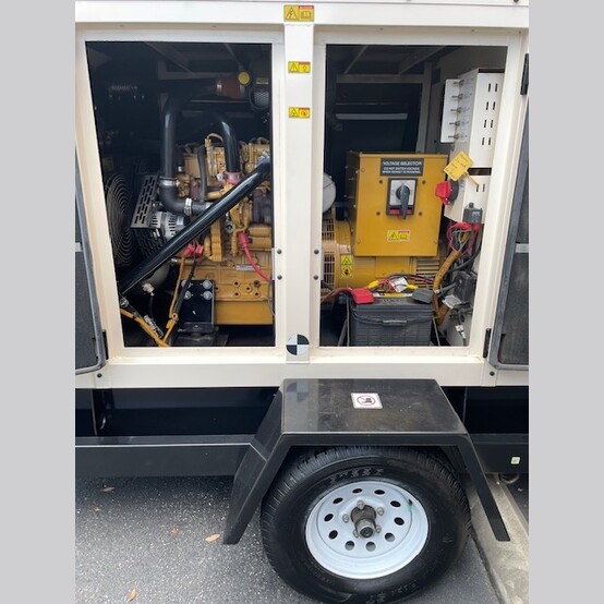 27 KW Caterpillar #XQ35, portable diesel generator, prime, trailer mtd, 100 gal tank, 5,146.6 hours, 2019 - Image 8