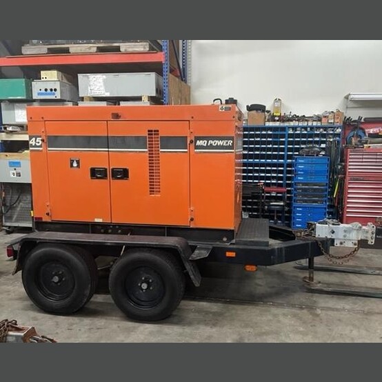 36 KW Multiquip Power WhisperWatt #DCA-45SSIUII, portable rental diesel generator, trailer mtd, 1,649 hours - Image 1