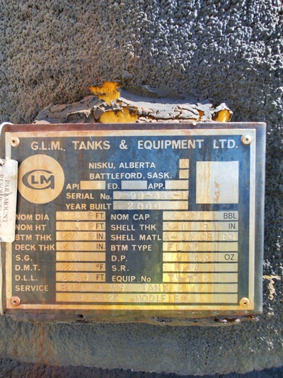 400 bbl Double Wall Coated Storage Tank (3 available) - Image 3