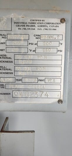 72" x 14' Industrial Fabrication Corp., Sweet Horizontal Flash Separator, 260 psi - Image 8
