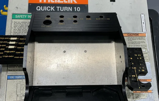 Mazak #QT-10, CNC lathe, 22 KVA, Mazatrol T Plus control, chip conveyor, 1997 - Image 4