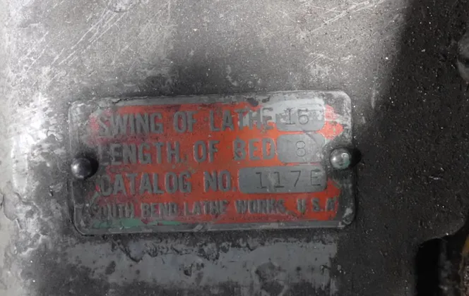16" x 76" South Bend, engine lathe, 9" 3-jaw chuck, 1.5" bore - Image 7