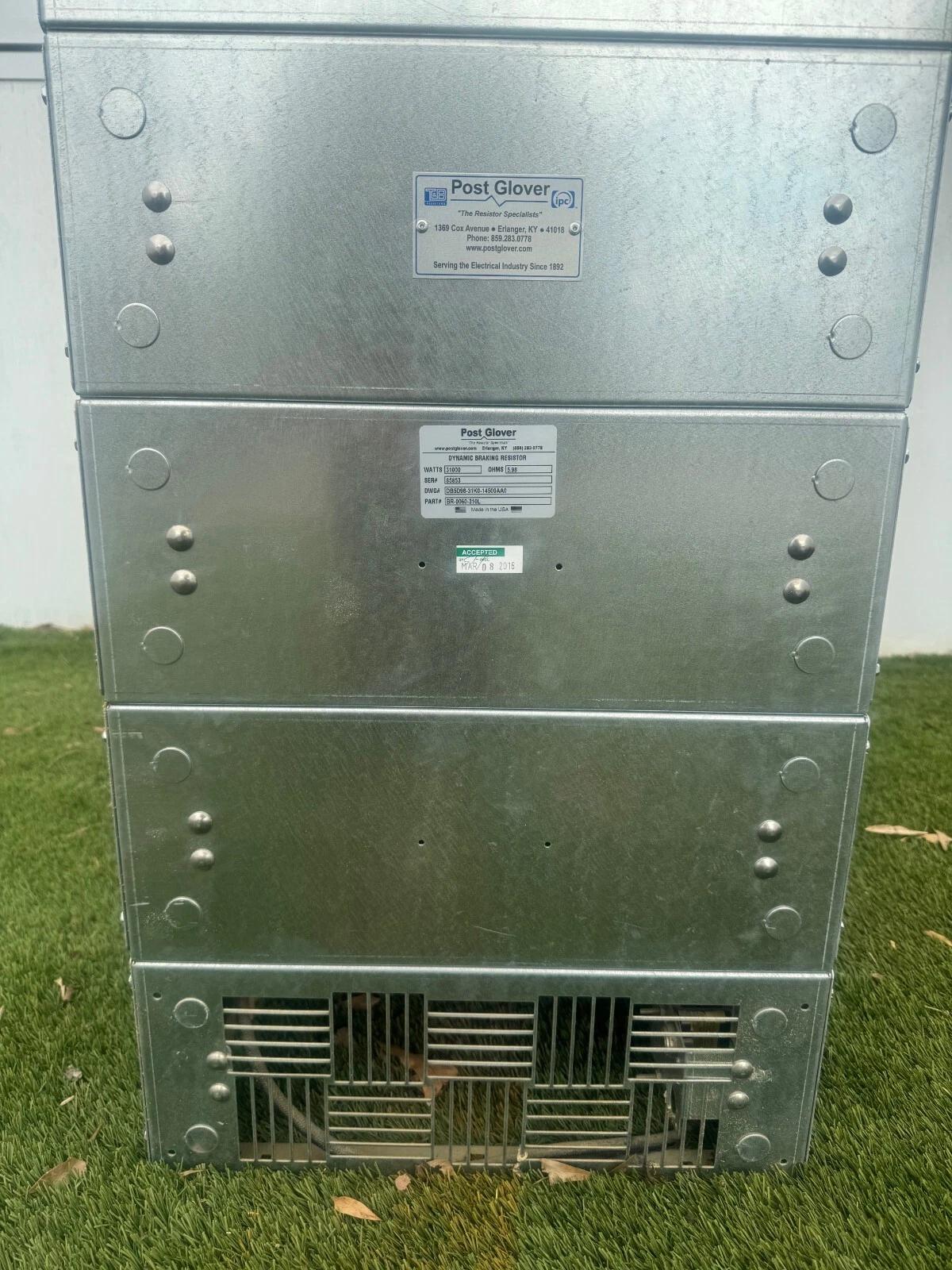 Post Glover #DB5D98-31K0-14500AA0, Dynamic Braking Resistor, 5.9 ohms, 31,000 watts - Image 3