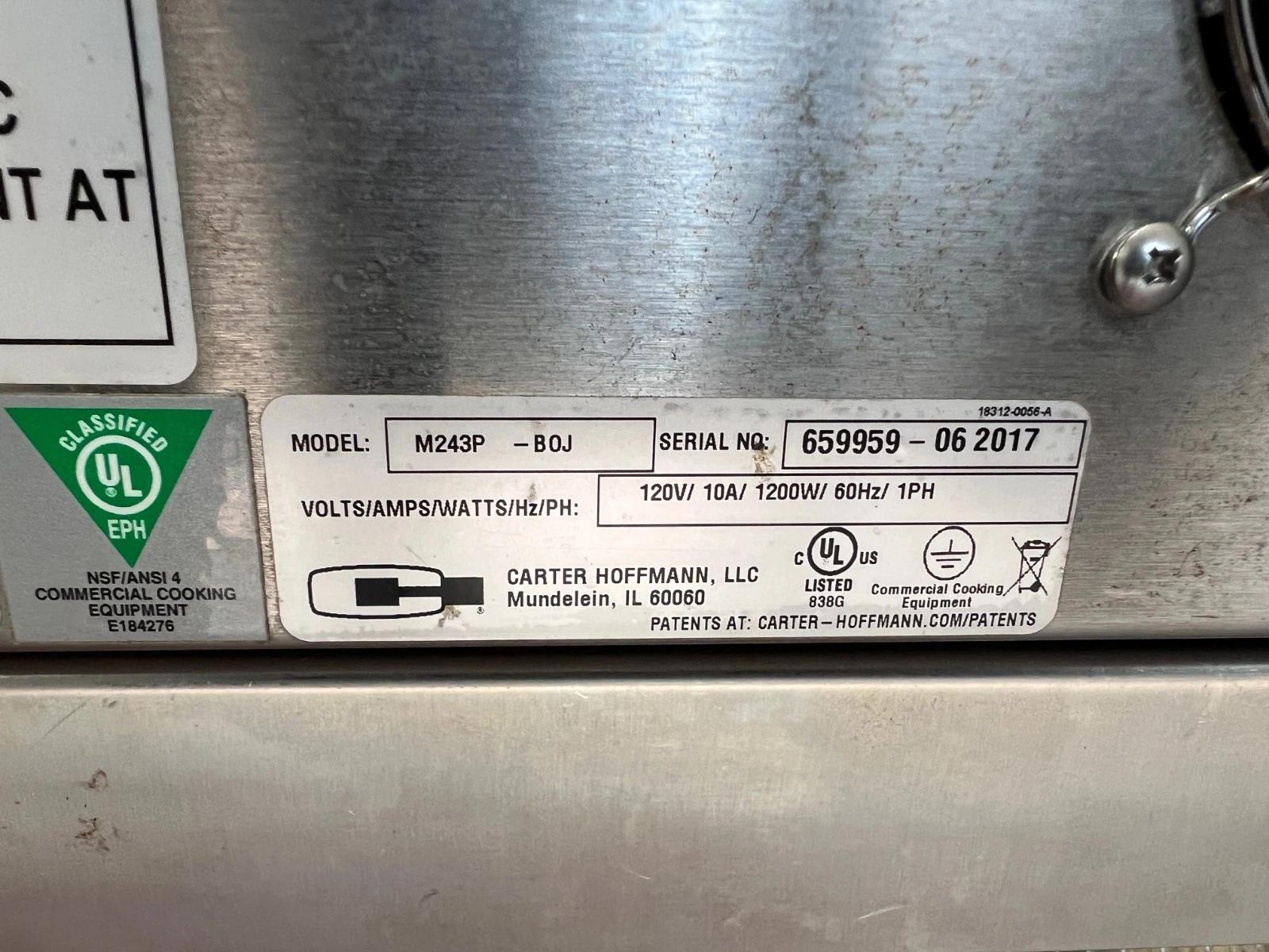 Carter Hoffman #M243P-BOJ, Warming Unit/Heated Holding Cabinet, 8 heated tray slots, 120 Volt, 1PH - Image 4