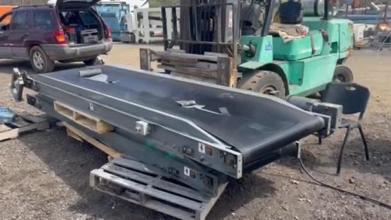 33-3/4" wide x 144" long Longitudinal Groove Belt Conveyor, 0.5 HP Baldor motor, 1725 RPM - Image 2