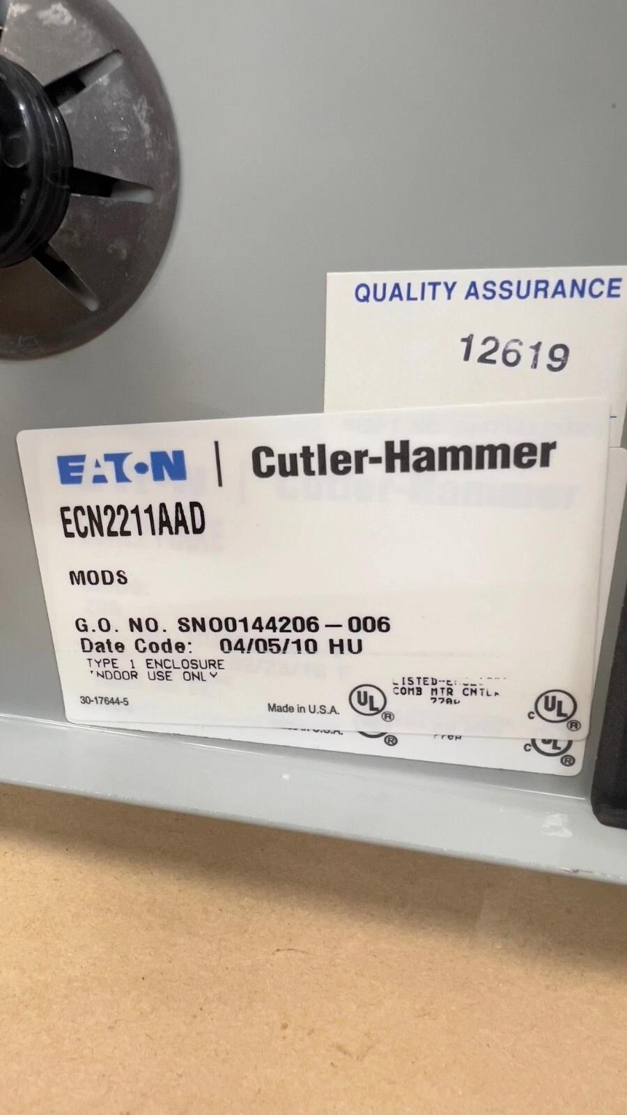 Eaton Cutler-Hammer #ECN2211AAD, Combination Motor Starter, type 1 enclosure - Image 4
