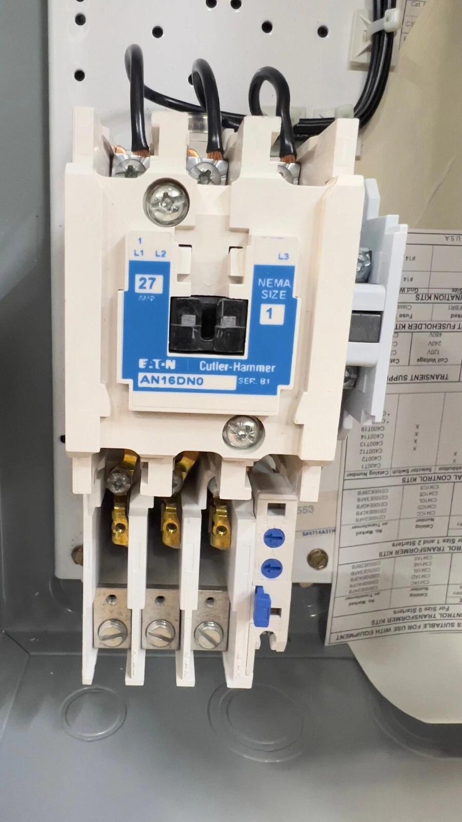 Eaton Cutler-Hammer #ECN2211AAD, Combination Motor Starter, type 1 enclosure - Image 6
