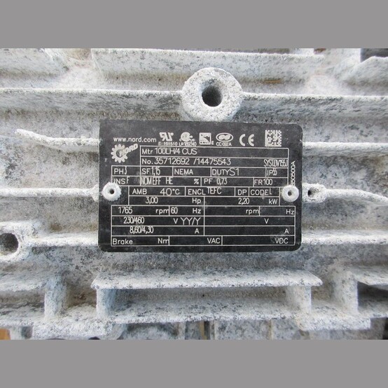 Netzsch #NM038BY02S12B, Progressive Cavity Pump, 3 HP, 17.2 GPM, 75 psi, 3" inlet x 2.5" outlet - Image 5