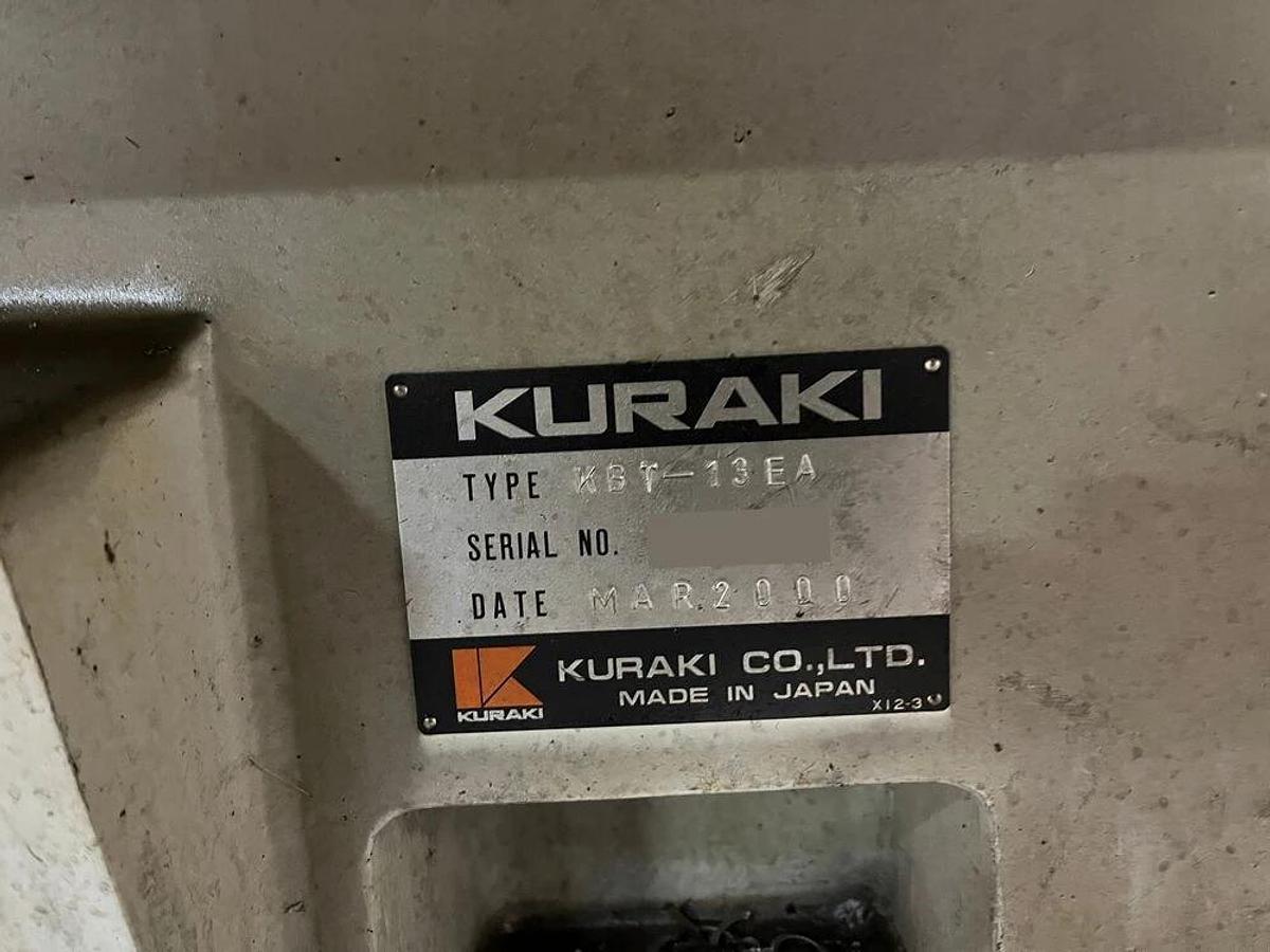 Kuraki #KTB-13EA, cnc horizontal boring mill, 157.4" x90.5" x51.2" travel, 60 HP, 4,000 RPM, 40 automatic - Image 4