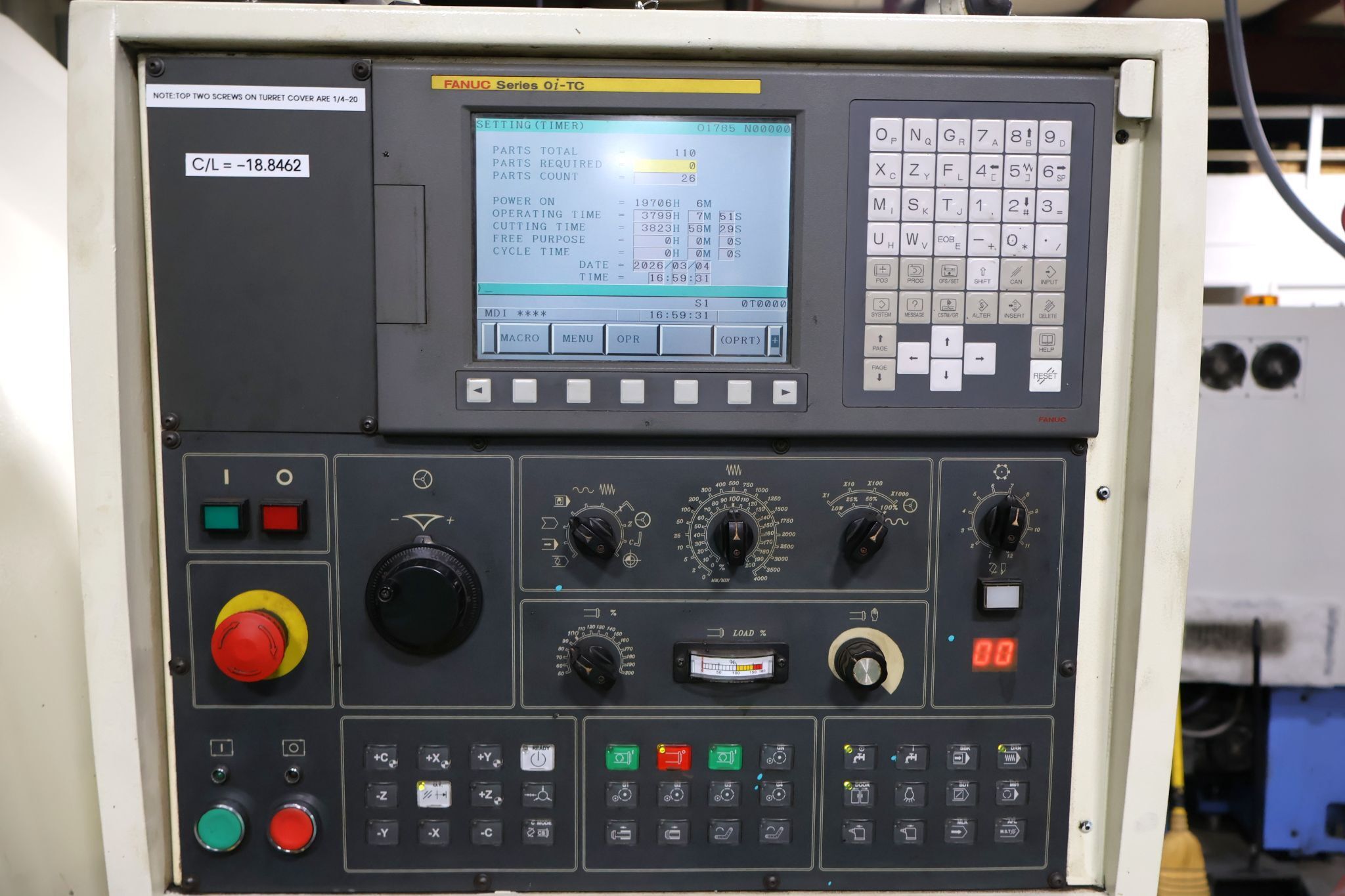 Johnford #SL-650-CS, CNC lathe, 22.8" swing, 17.7" swing over cross slide, 10" chuck, 3" bar capacity, 25 HP - Image 7