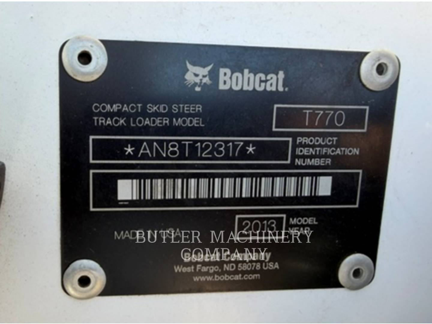 Bobcat T770, 3819 hours, S/N: AN8T12317, 2013 - Image 5