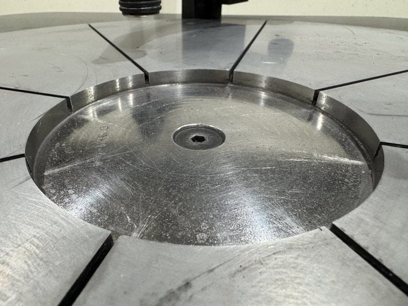 20" Lapmaster #20, serrated cast iron plate, slurry distribution system, rings & weights, 1 HP - Image 8