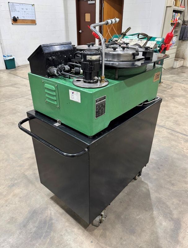 20" Lapmaster #20, serrated cast iron plate, slurry distribution system, rings & weights, 1 HP - Image 10