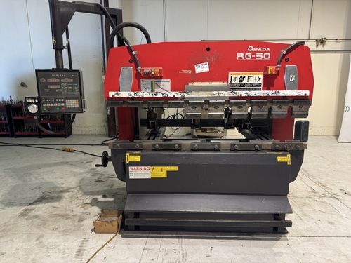 50 Ton, Amada #RG-50, CNC Hydraulic Press Brake, 6.5' overall, 82.1" Bending Length, NC9-EX II Control, 2001 - Image 1
