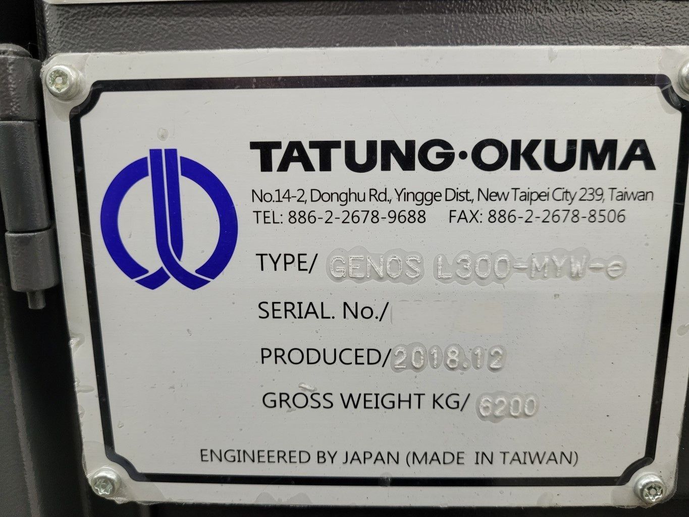 Okuma #GENOS-L300-MYW-E, CNC Turning Center, Y-Axis, C-Axis, Sub Spindle, Live Tooling, 2018 - Image 9