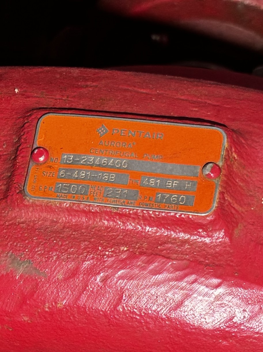 1500 GPM @ 100 psi, Pentair Aurora 6-481-18B UL/FM Diesel Fire Pump Package - Clark Controller - Image 5